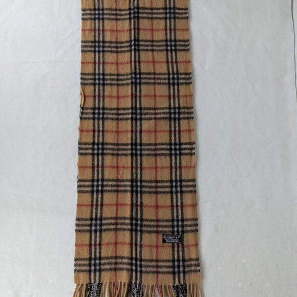 Burberry Designer Check Scarf Beige Lambswool – Unisex – Pre-Loved– Premium Wrap - Picture 4 of 7